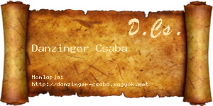 Danzinger Csaba névjegykártya