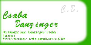 csaba danzinger business card
